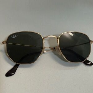 Ray-Ban Gold and Black Sunglasses